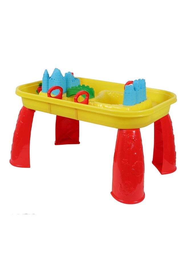 Ogi Mogi Toys Sand & Water Table, Durable Sensory Sandbox For Kids, Indoor & Outdoor Summer Activity Hands On Beach Game, 9 Piece Accessory Set, For Toddler Boys and Girls, 3+ years - Image 3